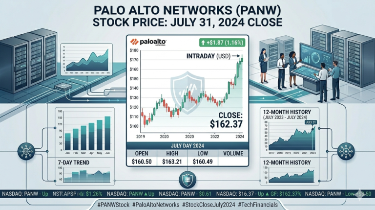 Palo Alto Networks stock price July 31 2024 close