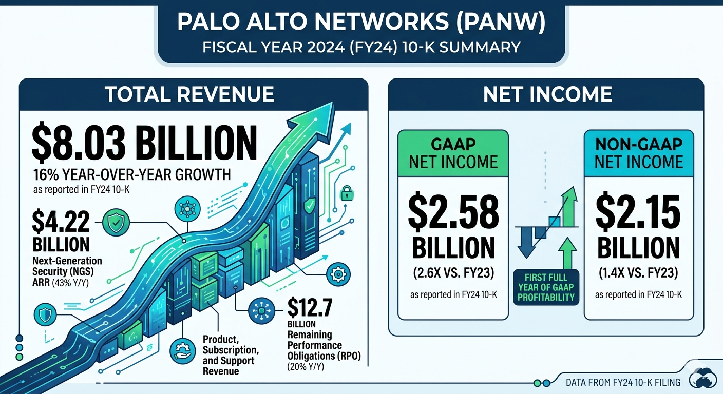 Palo Alto Networks 2024 10-K Revenue Net Income
